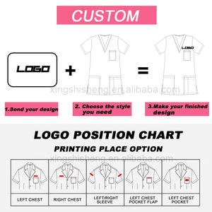 Uniformes de enfermería elásticos personalizados de fábrica, traje de uniforme de enfermera femenina, diseño de uniformes médicos, conjuntos de uniformes para mujeres con bolsillos - Product Image 6