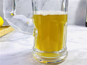 Jarra de Cerveza Gigante Hecha a Mano de Vidrio Transparente con Asa - Product Image 6
