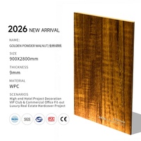Plaque décorative en composite bois-plastique 9 mm, collection Noyer, Chêne, Érable, Teck, résistante à la chaleur, pour chambre et salon