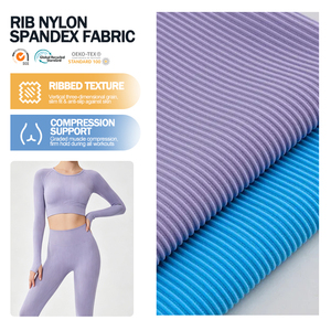 Tela de Microfibra Premium Lisa y Elástica con Diseño Personalizado de Nylon y Spandex para Ropa Deportiva Femenina - Product Image 1
