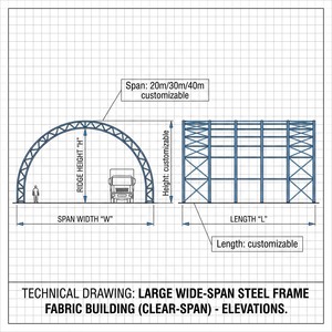 Abri en tissu conforme aux normes, avec <span class=keywords><strong>permis</strong></span> de structure locale, en PVC anti-UV, pour bateaux, marinas, garages, camping-cars, entrepôts, 10 unités en acier galvanisé - Product Image 4