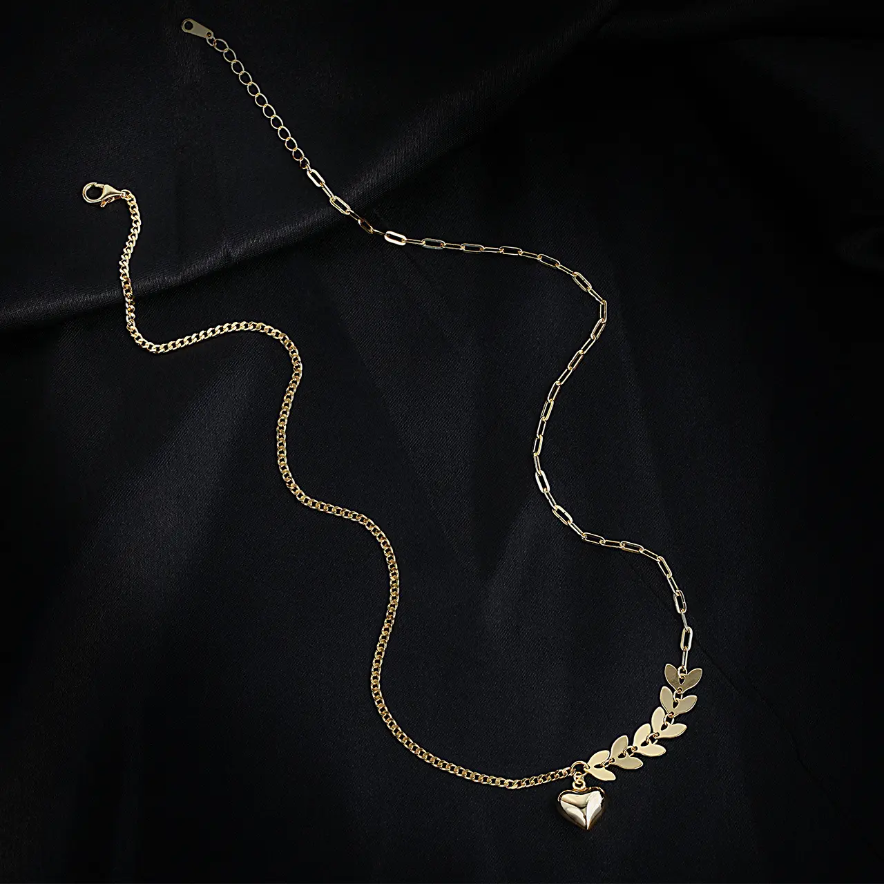 Rainbowking vergoldete halskette 925 sterling silver ear of wheat heart pendant necklace costume jewellery