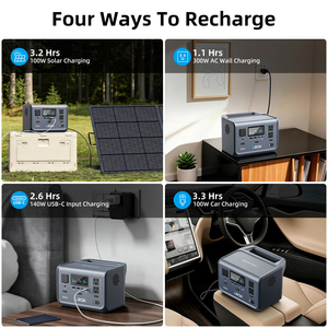 ABOK Portable <b>Solar</b> Power Station 300W 1800W 2500W 3600W Portable Lithium Power Station <b>Solar</b> <b>Generator</b> For Outdoor Emergency - Product Image 6