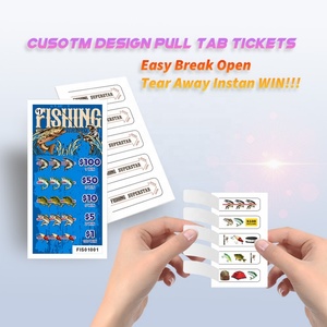 Variable Data Printed Nevada Tickets Instant Pull Tabs a Pull Lottery, 5 windows with Multiple Chances to Win Prizes - Product Image 3