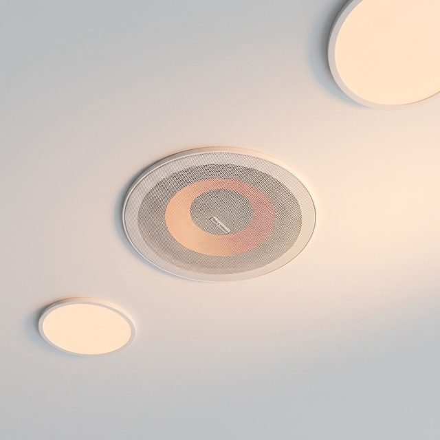 6 Inch Rimless 2 Way Ceiling Speaker 7.5W 15W 100V with Transformer for Commercial PA Public Address and Audio System
