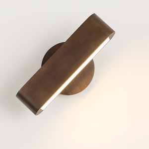 Lampe murale LED en bois rotative, lampe de chevet moderne pour couloir et chambre à coucher - Product Image 2
