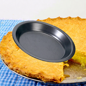 Commercial <b>Bakeware</b> ATLAS STAR 7" Black Hard Anodized Aluminum Alloy Food Safe Reusable Oven Safe Pie Dish From Taiwan - Product Image 1