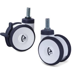 <span class=keywords><strong>ล้อ</strong></span>คู่แบบมีเกลียวสำหรับติดตั้งบนเฟอร์นิเจอร์ ขนาด 3 นิ้ว ทำจากพลาสติกและยาง สำหรับงานทางการแพทย์ ขนาด 75 มม. - Product Image 5