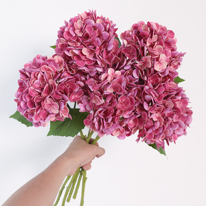 Fleurs d'hortensia artificielles Ruilisi, branche unique, en plastique souple, faites à la main, pour décoration de mariage et de maison - Product Image 4