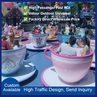 Attraction de parc d'attractions familiale durable, anti-UV, résistante aux intempéries, avec tasses à café rotatives, longue durée de vie, pour les centres de villégiature en plein air