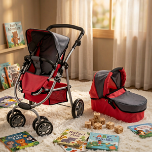 Fei Li Stroller <strong>Baby</strong> <strong>Doll</strong> Stroller 3 in 1with <strong>Car</strong> <strong>Seat</strong> and Carrier for <strong>Dolls</strong> up to 17'' Prams for <strong>Dolls</strong> - Product Image 4