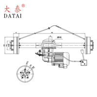 DATAI 72V 4800W Moteur PMSM six phases, IP67, contrôleur 48 tubes, essieu arrière 2 tonnes, pour tricycles et quads à grande vitesse et à charge lourde