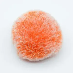 China supplier new brand keychain puff charm keychain faux fur keychain ball