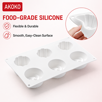 Moule à gâteau mousse AKOKO Cyclone Spiral en silicone alimentaire pour pâtisserie DIY, décoration de fêtes et cuisine