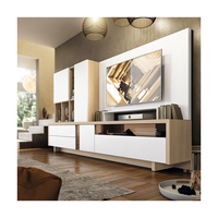 Meuble TV Ensemble de salon Maison Salon Armoire murale en bois 160 cm et ensemble de table basse Meuble TV