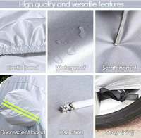 Accessoires de voiture Housse de voiture universelle Imperméable Coupe-vent Protection solaire Protection contre les intempéries Anti-rayures PEVA avec coton