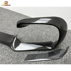 R Style Wet Carbon Fiber Front Bumper <b>Diffuser</b> <b>for</b> Mercedes Benz AMG GT GTS GTC 2015-2018 Carbon Front Bumper Lip <b>Car</b> Body Kits - Product Image 5