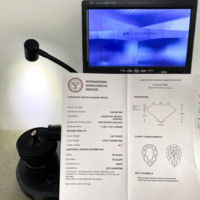 Diamantes de pera Rosa 3,03 quilates corte de pera Rosa VS1 laboratorio crecido forma de diamante en bruto certificación IGI personalizada Fabricación de joyas de diamantes