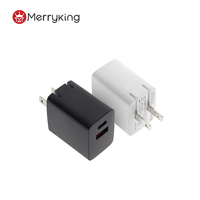 Pengisi daya usb universal pd 20w, pengisi daya usb 100-240v steker AS lipat PD Tipe C QC3.0 pengisian daya Cepat usb ganda dengan ETL UL PSE