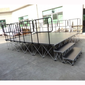 Escenario portátil de aluminio para interiores de 4x4 pies para exposiciones - Product Image 3