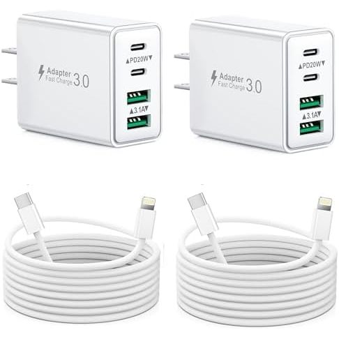 Paquete de 2 enchufes / 6 pies C-L Blanco