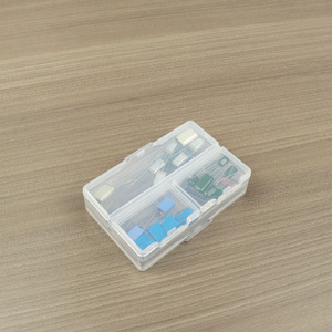 Plastic <b>Storage</b> <b>Box</b> 4 Compartment Transparent Rectangular With Lid For Jewelry Parts Components <b>Small</b> Size 10.4x6.7x2.7cm - Product Image 4