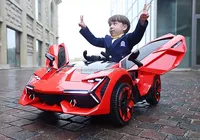 Voiture électrique pour enfants, jouets jaunes, batterie 12V, télécommande, enfants