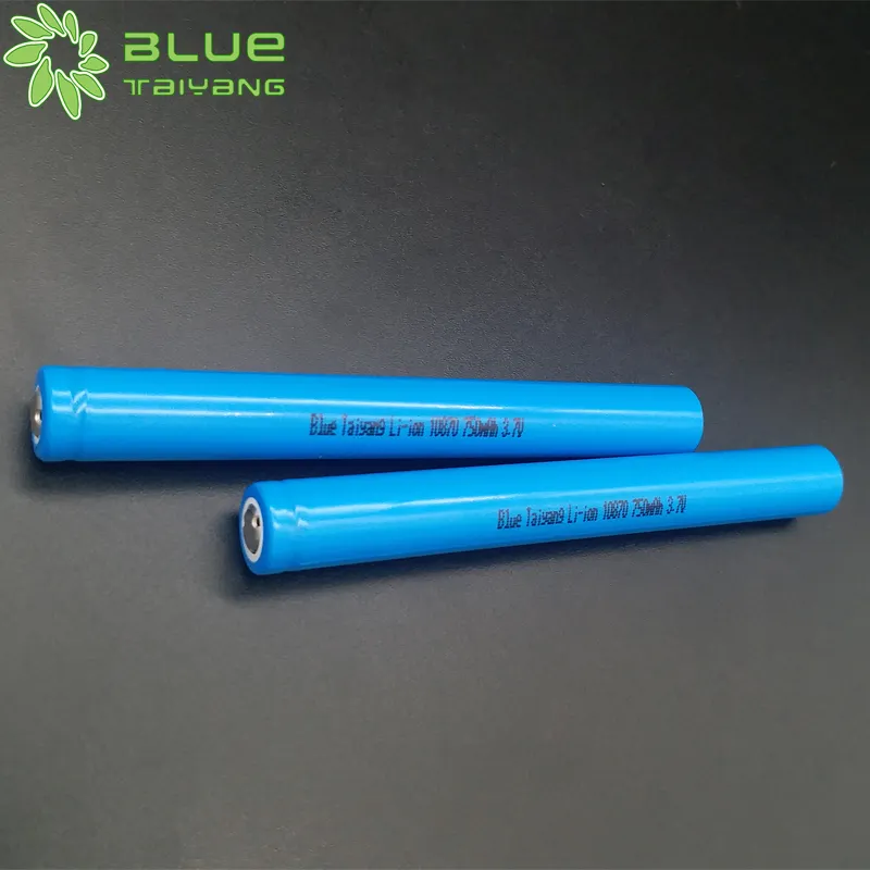 Batería de iones de litio azul Taiyang, recargable, 3,7 v, 750mah, 10870