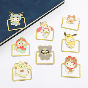 Pour Sanrio série métal signets Style frais Kuromi ma mélodie cannelle gravé signets or étudiant papeterie en gros - Product Image 4
