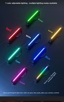 Juego de Luces LED Recargables para Bicicleta en Forma de Barra, Faro Delantero y Trasero, Multimodo, con Clip de Montaje para Casco de Ciclismo MTB