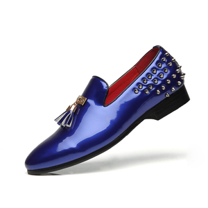 Mocassins en cuir à clous pour hommes, chaussures habillées tendance, vente en ligne, livraison directe, collection <span class=keywords><strong>2023</strong></span> - Product Image 3