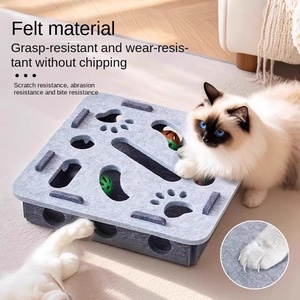 Filz-Katzenspielzeug Neigbares Interaktives <span class=keywords><strong>Puzzle</strong></span>-Futtertablett für Kätzchen und Haustiere - Product Image 5