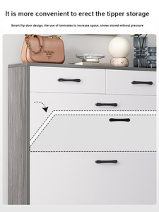 Scarpiera in Legno MDF Stile Moderno 2026, 10 Pezzi, Regolabile, Facile da Installare, Organizzatore per la Casa, Arredamento da <span class=keywords><strong>Esterno</strong></span> - Product Image 3