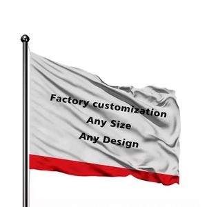 Conception d'impression en gros 3x5 90x150cm oeillets en laiton polyester drapeaux personnalisés avec impression de logo - Product Image 1