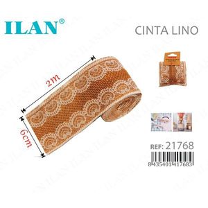 Nastro di lino Ilan 6 cm 2 m per artigianato e decorazioni - Product Image 1