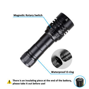 2023 venta al por mayor 3000lm IPX8 linterna multifunción impermeable aleación de aluminio de alta calidad antorcha subacuática Luz de buceo - Product Image 3
