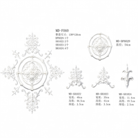 Moderne PU-plafondmedaillonset, 9-delig, ster/kruis/blad/fleur-de-lis design, vochtbestendig, rotbestendig decor