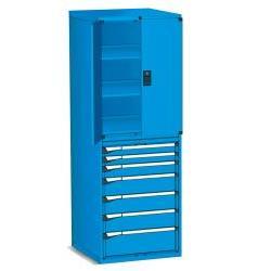 Armoire à tiroirs Fami Master Key Comfort, 7 tiroirs, 714x751x2000mm, rouge rubis RAL3003, rangement d'outils - Product Image 3