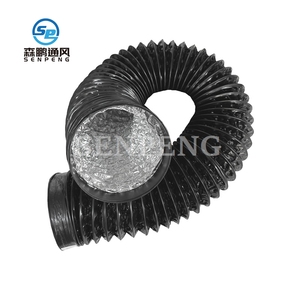 4 pulgadas negro HVAC resistente al fuego espiral diseño <span class=keywords><strong>Industrial</strong></span> <span class=keywords><strong>ventilación</strong></span> resistente al fuego PVC aluminio doble capa conducto Flexible - Product Image 1