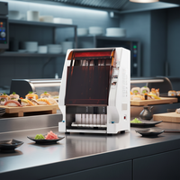 Machine à rouleaux et à tranches de sushi électrique commerciale automatique en acier inoxydable avec nettoyage facile 50W AC110-220V