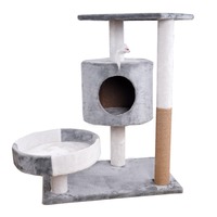 Arbre à chat multi-niveaux robuste avec plateformes rembourrées en peluche, tour d'escalade de luxe pour chat avec poteaux à gratter en sisal