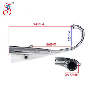 Tubo silenciador de escape para motocicleta, caja de acero inoxidable, embalaje, <span class=keywords><strong>Moto</strong></span> GN <span class=keywords><strong>125</strong></span>, nuevo estado usado - Product Image 4