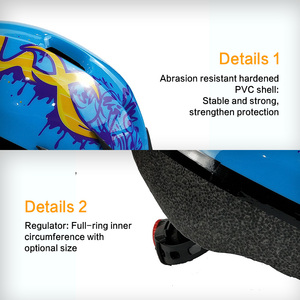 Casques de patinage de vitesse de glace en mousse de Pvc EPS, rembourrage intérieur <span class=keywords><strong>noir</strong></span> pour sports aquatiques, patinage à roulettes, <span class=keywords><strong>scooter</strong></span>, skateboard - Product Image 3