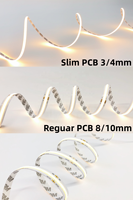 Bande lumineuse LED COB haute fidélité des couleurs (CRI) 12V/24V, conforme RoHS/CE, ruban LED flexible, étanche, haute densité, éclairage personnalisé pour rétroéclairage TV et escaliers