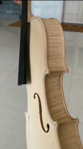 Violín blanco hecho a mano, arce flameado, sin barnizar, de alta calidad - Product Image 5