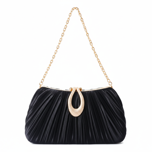 Bolso bandolera con cadena elegante y moderna en forma de dólar con brillo rosa y diamantes de imitación - Product Image 1