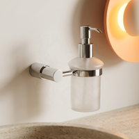 Ensemble d'accessoires de salle de bain mural Metalique 51015B-CR, distributeur de savon en verre, acier inoxydable, pour cuisines et salles de bain modernes