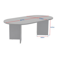 Mesa de Centro Elíptica de Madera Estilo Rústico Minimalista Moderno y Ecológico para Sala de Estar, Dormitorio, Muebles de Hotel