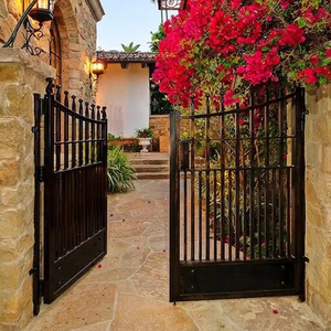 Puerta Principal <span class=keywords><strong>de</strong></span> Hierro Forjado <span class=keywords><strong>de</strong></span> Seguridad para <span class=keywords><strong>Entrada</strong></span>, Precio <span class=keywords><strong>de</strong></span> Mercado, Duradera, para Casa o Villa - Product Image 1