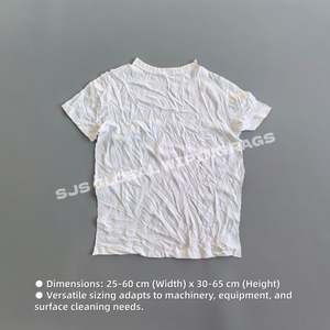 White 100% Cotton T-Shirt Rags Cut <b>Wiping</b> Cleaning Rags Oil Absorption <b>Industrial</b> Bulk for Cleaning - Product Image 3